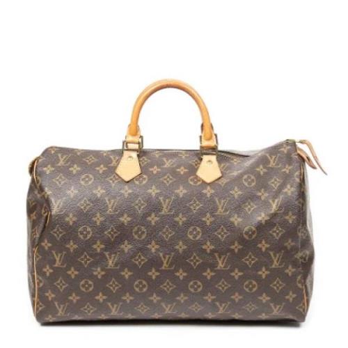 Louis Vuitton Vintage Pre-owned Belagd canvas handvskor Brown, Dam