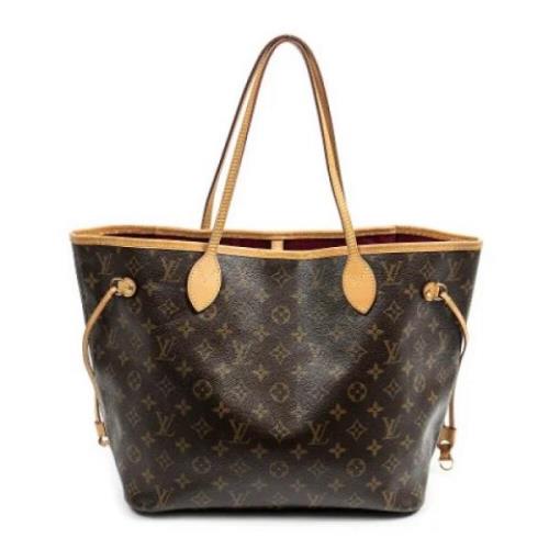 Louis Vuitton Vintage Pre-owned Belagd canvas axelremsvskor Brown, Dam