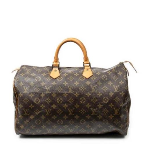 Louis Vuitton Vintage Pre-owned Belagd canvas handvskor Brown, Dam