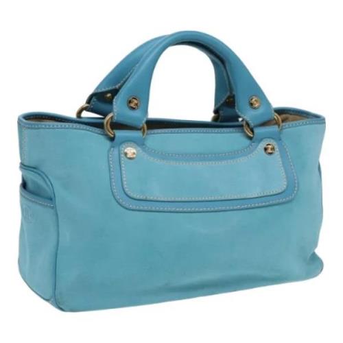 Celine Vintage Pre-owned Mocka handvskor Blue, Dam