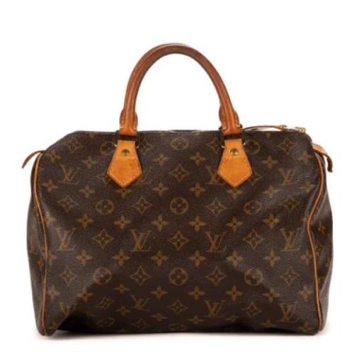 Louis Vuitton Vintage Pre-owned Belagd canvas handvskor Brown, Dam