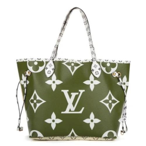 Louis Vuitton Vintage Pre-owned Belagd canvas axelremsvskor Green, Dam