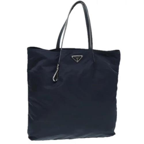 Prada Vintage Pre-owned Nylon totevskor Blue, Dam