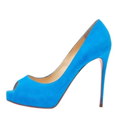 Christian Louboutin Pre-owned Pre-owned Mocka klackskor Blue, Dam