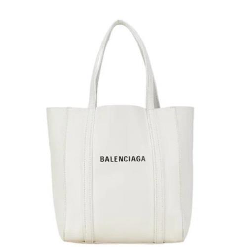 Balenciaga Vintage Pre-owned Laeder totevskor White, Dam