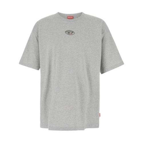 Diesel Grå T-shirts och Polos Oval D Rust Gray, Herr