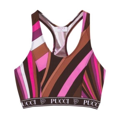 Emilio Pucci Fuchsia Abstrakt Mönster Ärmlös Topp Multicolor, Dam