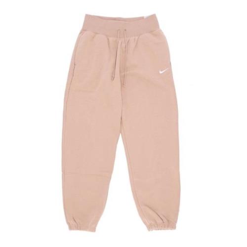 Nike Fleece Tracksuit Byxor High-Waisted Oversized Pink, Dam