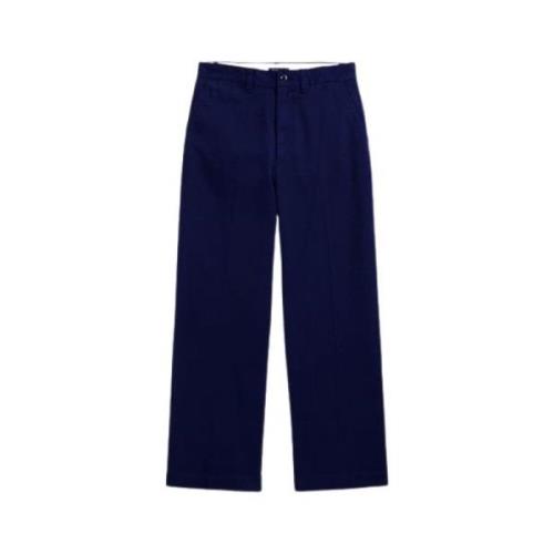 Polo Ralph Lauren Flare Chino Byxor i Bomullsserge Blue, Dam