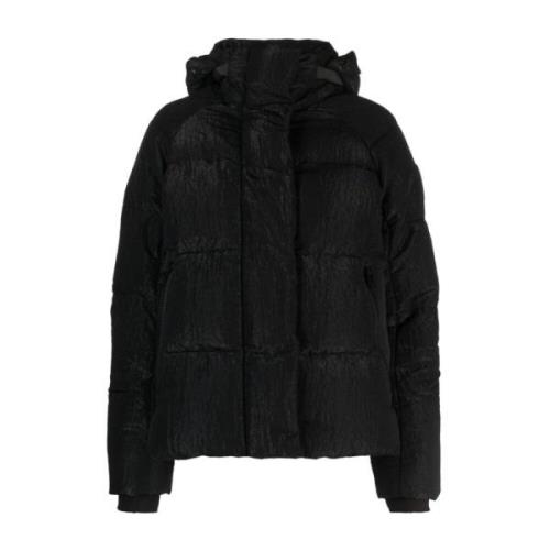 Canada Goose Svart Vadderad Dunjacka med Reflekterande Detaljer Black,...