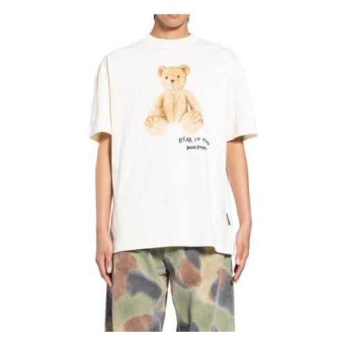 Palm Angels Bear in Mind Grafisk T-shirt White, Herr