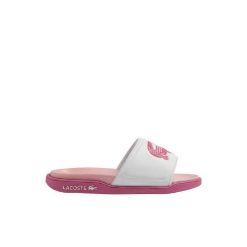 Lacoste Rosa Croco Dualiste Sliders Pink, Dam