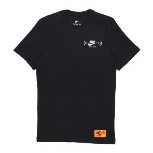 Nike Svart Sport-T-shirt med Logotyptryck Black, Herr