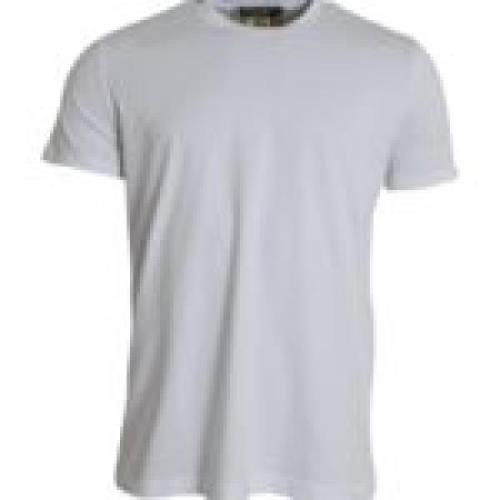 Dolce & Gabbana Vit Bomull T-shirt med Rund Hals och Korta ärmar White...