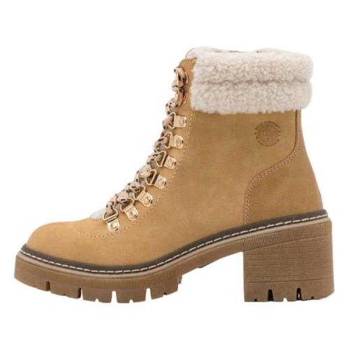 Mustang Doris Ankelboots Beige, Dam