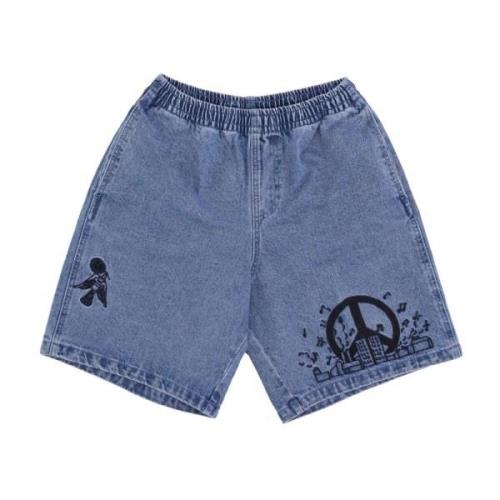 Obey Denim Noise Easy Short Jeans Blue, Herr