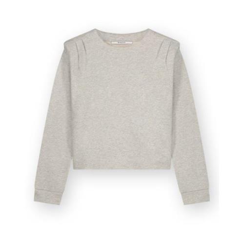 Homage Beige Sweater med Skulderdetaljer Beige, Dam