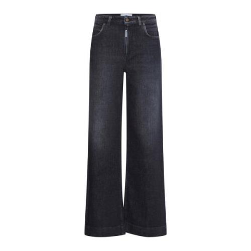 Ball Högmidjade Svarta Denim Utställda Jeans Blue, Dam