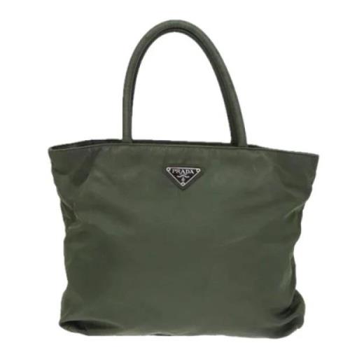 Prada Vintage Pre-owned Tyg prada-vskor Green, Dam