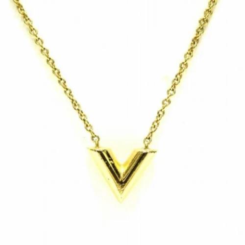 Louis Vuitton Vintage Pre-owned Tyg halsband Yellow, Dam