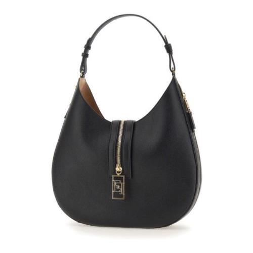 Elisabetta Franchi Svart Hobo Axelväska med Clutch Black, Dam