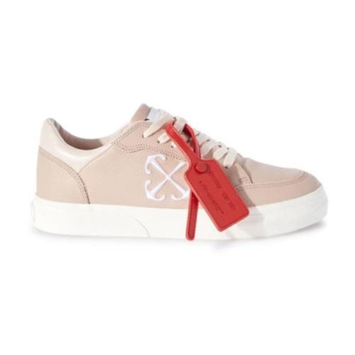 Off White Rosa Vulkaniserade Lädersneakers Pink, Dam