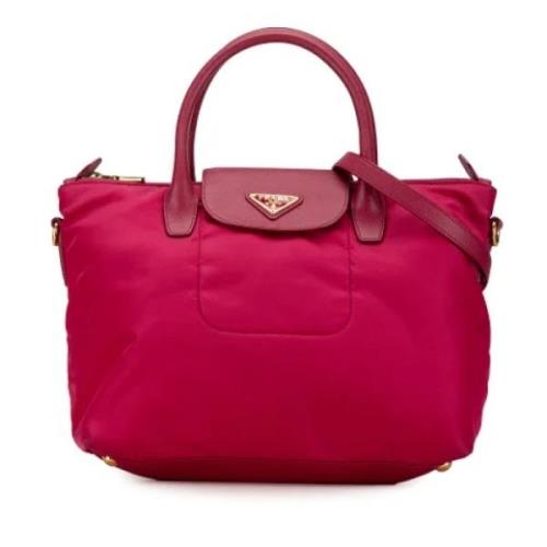 Prada Vintage Pre-owned Nylon prada-vskor Pink, Dam