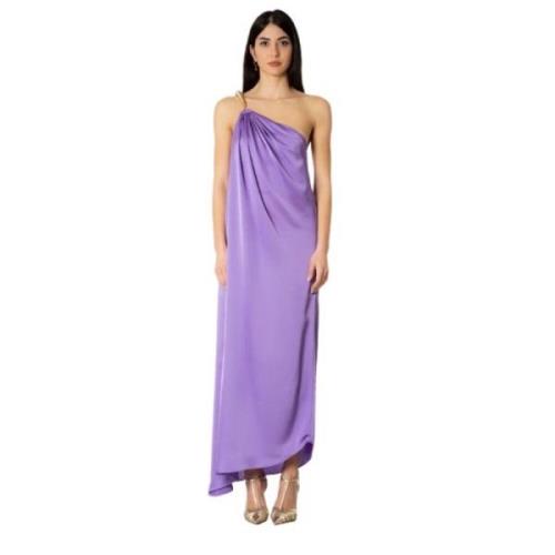 Simona Corsellini Elegant One-Shoulder Klänning - Levande Violett Purp...