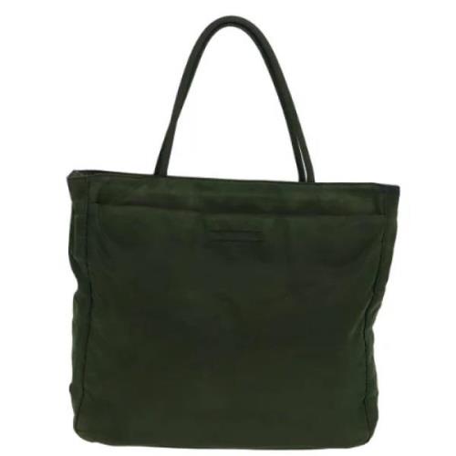 Prada Vintage Pre-owned Tyg totevskor Green, Dam