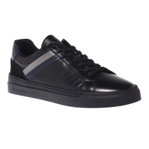 Baldinini Trainers in black leather Black, Herr