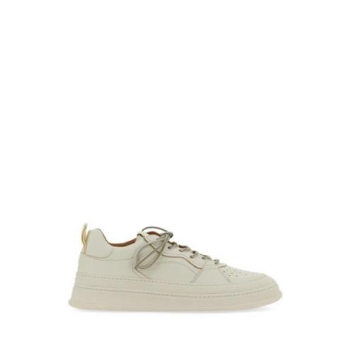 Buttero Läder Sneaker Circle Made in Italy White, Herr