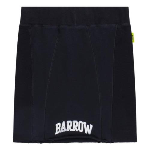 Barrow Minikjol i sten tvättad sweatshirt Black, Dam