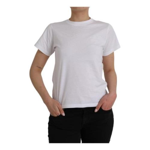 Balenciaga Vit Bomull Crew Neck Tee White, Dam