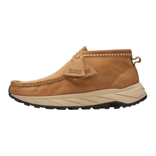 Clarks Eden Dark Sand Wallabee Skor Brown, Herr