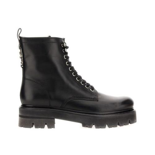 Dsquared2 Läder Ankelboots Tillverkade i Italien Black, Dam