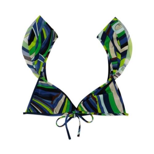 Emilio Pucci Ruffled Bikini Top Multicolor, Dam