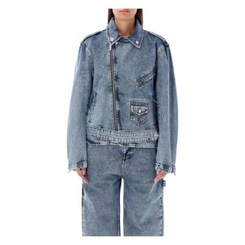 Moschino Kristall Fred Denim Jacka Blue, Dam