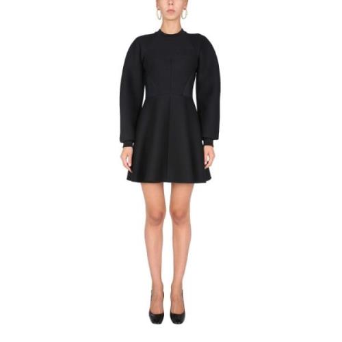 Dolce & Gabbana Räfflad Crew Neck Jersey Klänning Black, Dam