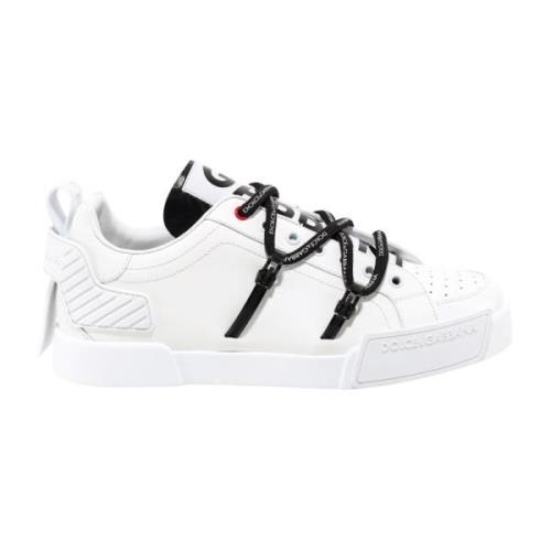 Dolce & Gabbana Vita Lädersneakers Stiligt Val White, Herr