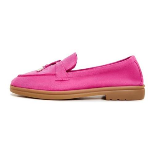 Cesare Gaspari Klassiska platta loafers - Fuchsia Pink, Dam