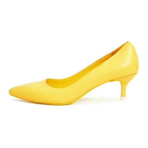 Cesare Gaspari Elegant Lyxiga Pumps - Gul Yellow, Dam