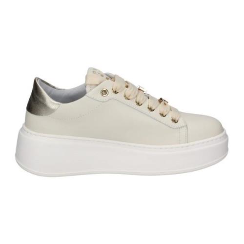 Gio+ Läder Damsneakers Beige, Dam