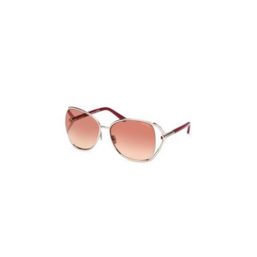 Tom Ford Gradient Bordeaux Solglasögon Shiny Palladium Gray, Dam