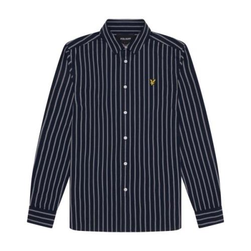 Lyle & Scott Multi Stripe Vävd Skjorta Blue, Herr