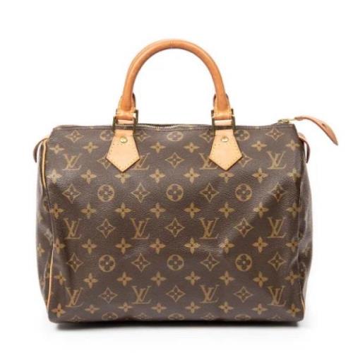 Louis Vuitton Vintage Pre-owned Belagd canvas handvskor Brown, Dam