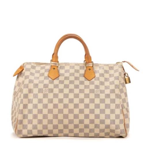 Louis Vuitton Vintage Pre-owned Belagd canvas handvskor Beige, Dam