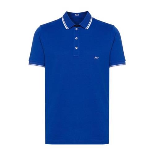 Fay Polo Shirts Blue, Herr