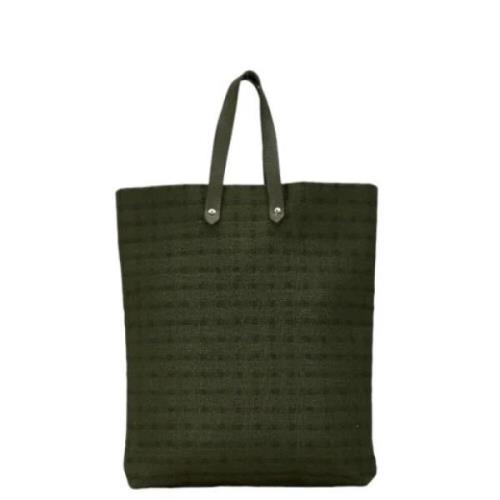 Hermès Vintage Pre-owned Bomull totevskor Green, Dam