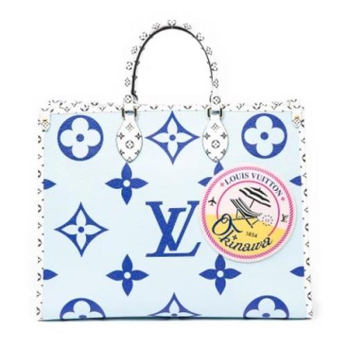 Louis Vuitton Vintage Pre-owned Canvas handvskor Blue, Dam