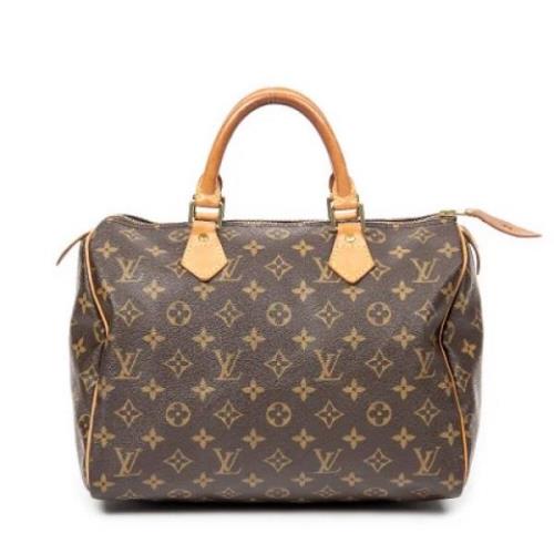 Louis Vuitton Vintage Pre-owned Belagd canvas handvskor Brown, Dam